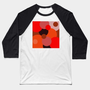 abstract red polka dot pop art design Baseball T-Shirt